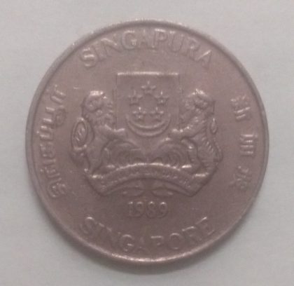 20 Cents 1989 Majulah Singapora/ Singapore (used)