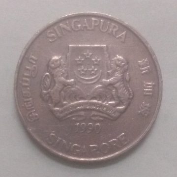 20 Cents 1990 Majulah Singapora/ Singapore (used)