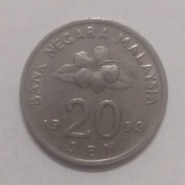 20 Sen _1993 Bank Negara Malaysia (used)