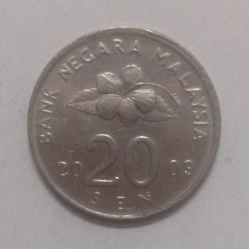 20 Sen _2009 Bank Negara Malaysia (used)