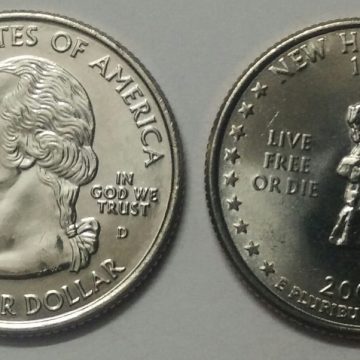 United States Quarter Dollar New Hampshire State 1 Coin (# 9/50) UNC