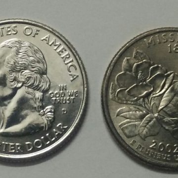 United States Quarter Dollar Mississippi State 1 Coin (# 20/50) UNC