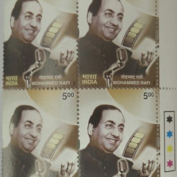 Mohammed Rafi(Block of 4 TL Stamp)