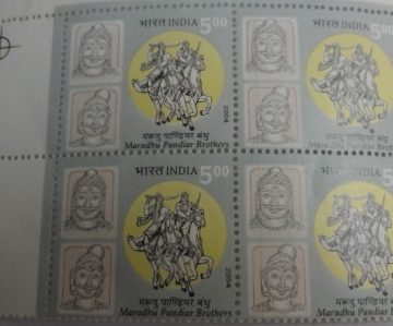 Marudhu Pandiar Brothers(Block of 4 TL Stamp)
