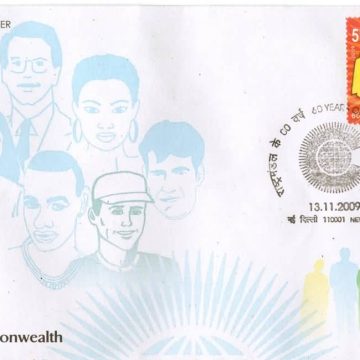 First Day Cover 13 Nov. '09 Years of The Commonwealth.(FDC-2009) (Spots/hinged/slightly damaged/Paper Stuck)