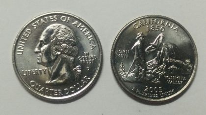 United States Quarter Dollar California State 1 Coin (# 31/50) UNC