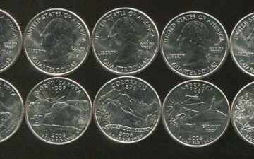 United States Quarter Dollars Set of  5 State Coins 2006 UNC