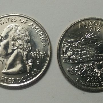 United States Quarter Dollar Arizona State 1 Coin (# 48/50) UNC