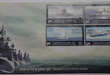 First Day Cover 10 Dec.'11 President's Fleet Review, Mumbai. (FDC-2011)