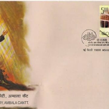 First Day Cover 02 Dec. '09 Convent of Jessus and Mary Ambala Cantt.(FDC-2009) (Spots/hinged/slightly damaged/Paper Stuck)