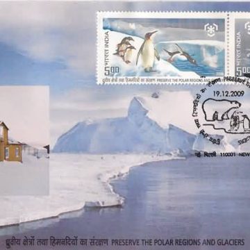 First Day Cover 19 Dec. '09 Preserve The Polar Regions and Glaciers.(FDC-2009) (Spots/hinged/slightly damaged/Paper Stuck)