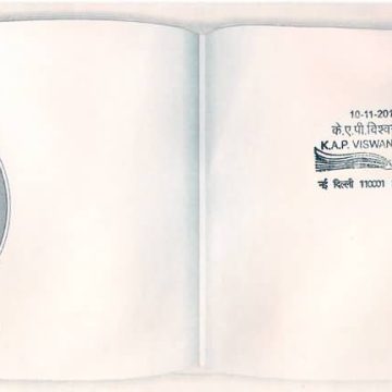 First Day Cover 10 Nov. '10 K A P Vishwanathan Comm.(FDC-2010) (Spots/hinged/slightly damaged/Paper Stuck)