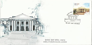 First Day Cover 12 Apr.'12 Isabella Thoburn College , Lucknow.(FDC-2012) (Spots/hinged/slightly damaged/Paper Stuck)