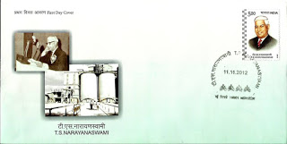 First Day Cover 11 Nov.'12 T.S. Narayan Swami.(FDC-2012)