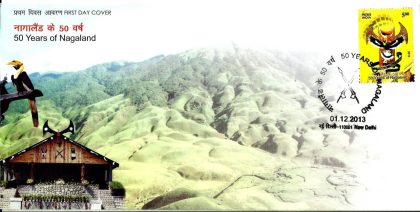 First Day Cover 01 Dec.'13 50 Years of Nagaland.(FDC-2013)
