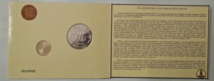 2006 - 50 YEARS CELEBRATION  OF ONGC Rs.50, Rs.5 (UNC SET) - Image 3