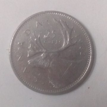 25 Cents Canada 1982 Elizabeth II D.G. Regina
