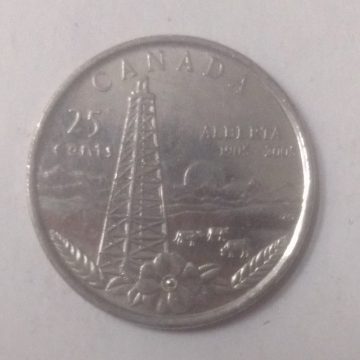 25 Cents Canada 2005 Alberta Elizabeth II D.G. Regina (used)