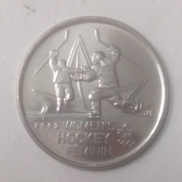 25 Cents Canada 2009 Womens Hockey Feminin Elizabeth II  (unc)