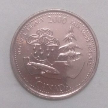 25 Cents Canada Natural Legacy 2000 Patrimoine Naturel Elizabeth II D.G. Regina (used)