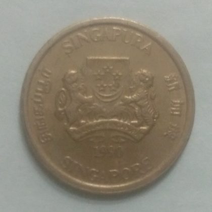 5 Cents 1990 Majulah Singapora/ Singapore (used)