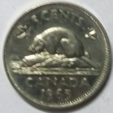 5 Cents Canada 1965 Elizabeth II D.G Regina (used)