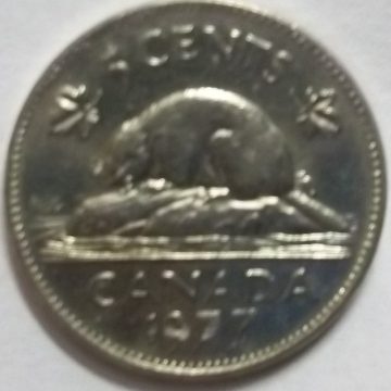 5 Cents Canada 1977 Elizabeth II D.G Regina  (used)