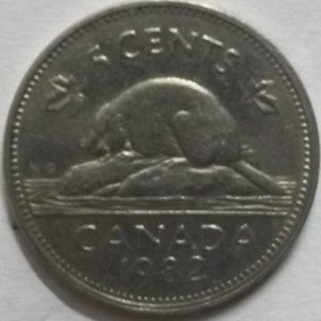 5 Cents Canada 1982 Elizabeth II D.G Regina  (used)