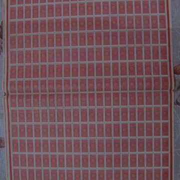 India Fiscal 5PS Revenue Stamp ( 280 Stamps Full Sheet)
