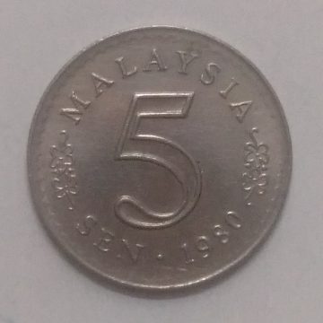 5 Sen _1980 Malaysia (used)