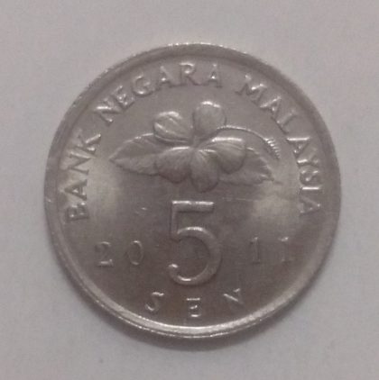 5 Sen _2011 Bank Negara Malaysia (used)