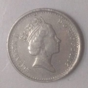 5 pence Elizabeth II 1995 used