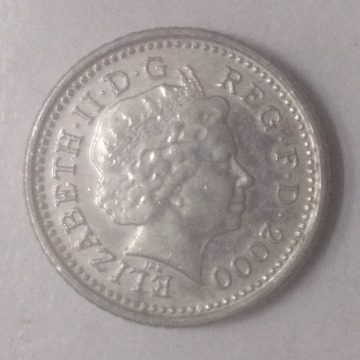 5 pence Elizabeth II 2000 used