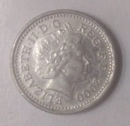 5 pence Elizabeth II 2000 used