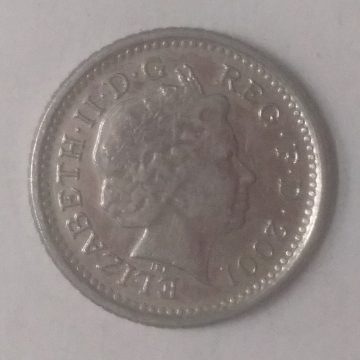 5 pence Elizabeth II 2001  used