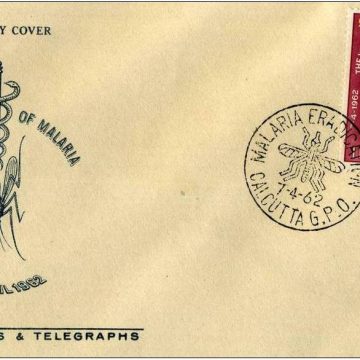 First Day Cover 07 Apr.'62 Malaria Eradication (fdc-1962) (Spots/hinged/slightly damaged/Paper Stuck)