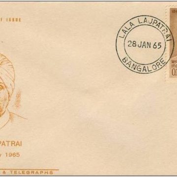 First Day Cover?28 jan.'65 Birth Centenary of Lala Lajpat Rai (Social Reformer and Freedom Fighter) (fdc-1965) (Spots/hinged/slightly damaged/Paper Stuck)