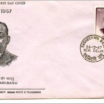 First Day Cover 26 Dec.'67 Rashbehari Basu (Founder of INA) Revolutionary (fdc-1967) (Spots/hinged/slightly damaged/Paper Stuck)