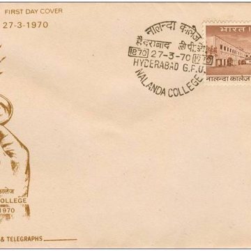 First Day Cover 27 Mar '70 Centenary of Nalanda College (fdc-1970) (Spots/hinged/slightly damaged/Paper Stuck)