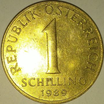 Aus 1 Schilling  coin 1989_1$  (used)
