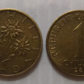 AUSTRIA 1 SCHILLING 1989(used)