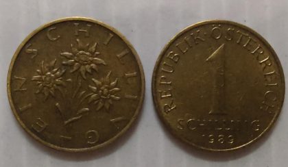 AUSTRIA 1 SCHILLING 1989(used)