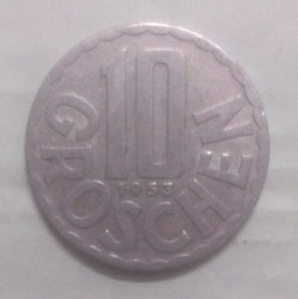 AUSTRIA 10 GROSCHEN 1953(used)