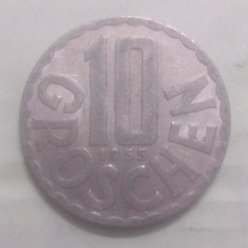 AUSTRIA 10 GROSCHEN 1955(used)