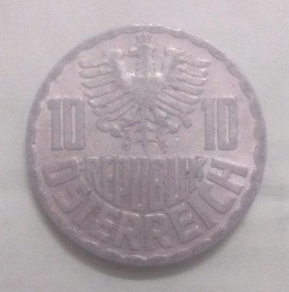 AUSTRIA 10 GROSCHEN 1955(used) - Image 2