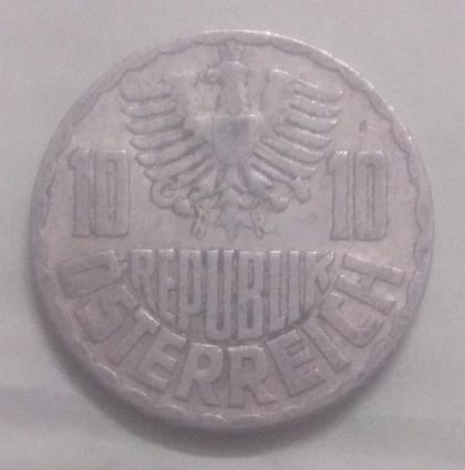 AUSTRIA 10 GROSCHEN 1957(used) - Image 2