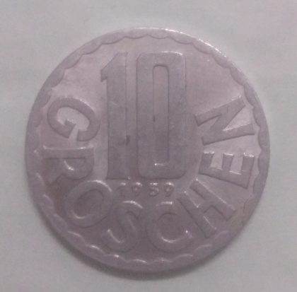 AUSTRIA 10 GROSCHEN 1959(unc)