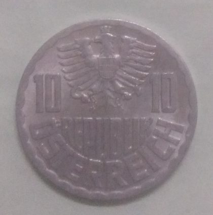 AUSTRIA 10 GROSCHEN 1959(unc) - Image 2