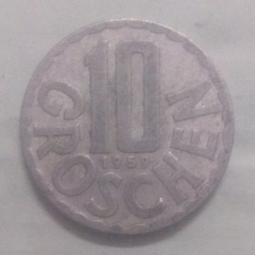 AUSTRIA 10 GROSCHEN 1959(used)