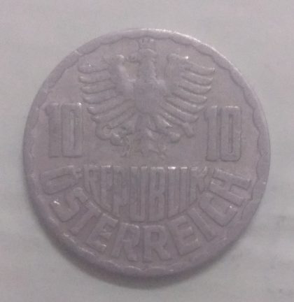 AUSTRIA 10 GROSCHEN 1959(used) - Image 2
